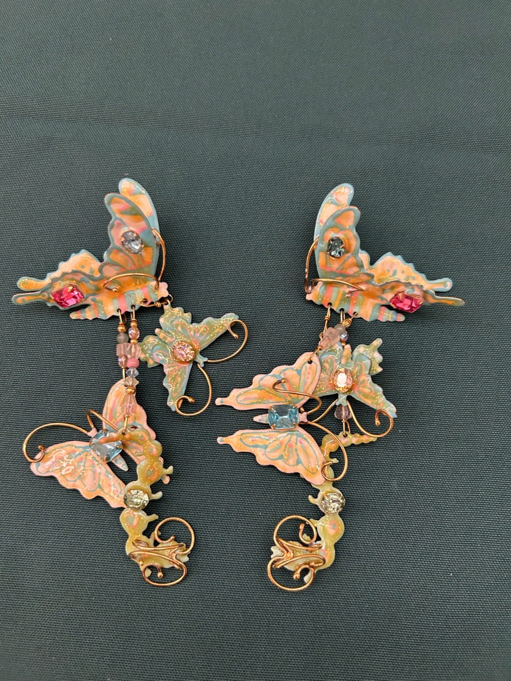 Vintage butterfly earrings by Lunch at the Ritz